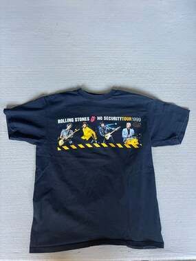 RARE 1999 ROLLING STONES NO SECURITY CONCERT T SHIRT L GENTLEY WORN RARE
